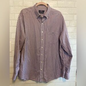 Vineyard Vines Men's Purple Checkered Button Down Shirt